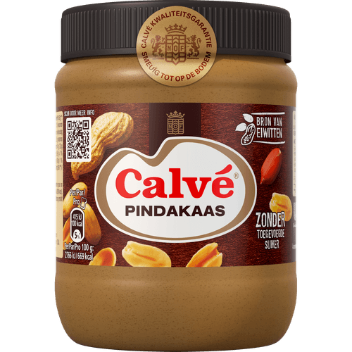 Foto van Calvé Pindakaas op witte achtergrond