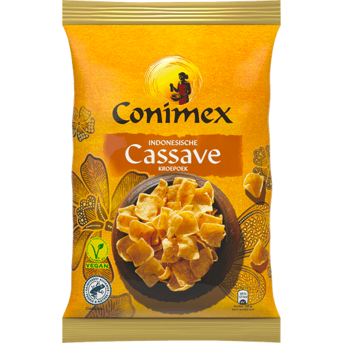 Foto van Conimex Kroepoek casave op witte achtergrond