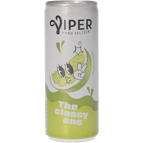 Foto van Viper Hard seltzer lime op witte achtergrond