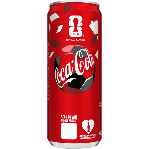 Foto van Coca-Cola Regular op witte achtergrond