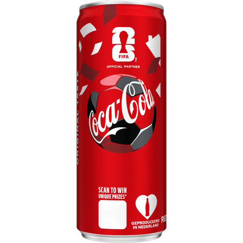 Foto van Coca-Cola Regular op witte achtergrond