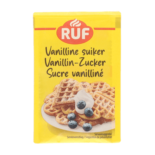 Foto van Ruf Vanille suiker 10x8gr op witte achtergrond