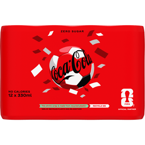 Foto van Coca-Cola Zero 12x33 cl op witte achtergrond