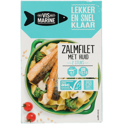 Foto van Vis Marine Zalmfilet 2 st. op witte achtergrond