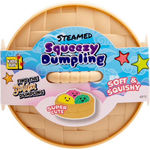 Foto van Squicy dumplings 9 cm op witte achtergrond