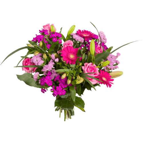 Foto van Bloemen Boeket moederdag op witte achtergrond