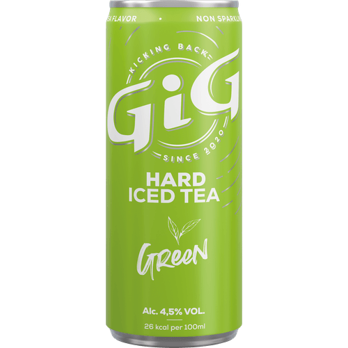 Foto van GiG Hard ice tea green op witte achtergrond