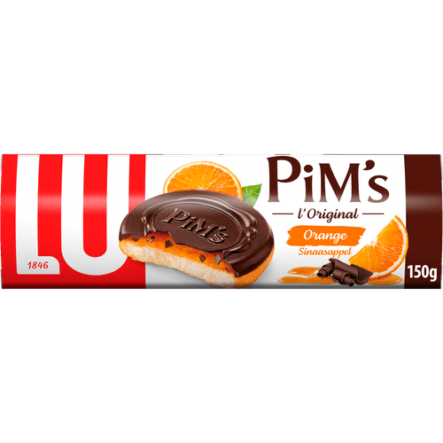 Foto van Lu Pim's cake sinaasappel chocolade op witte achtergrond