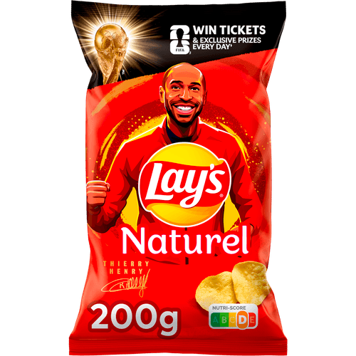 Foto van Lay's Chips naturel op witte achtergrond