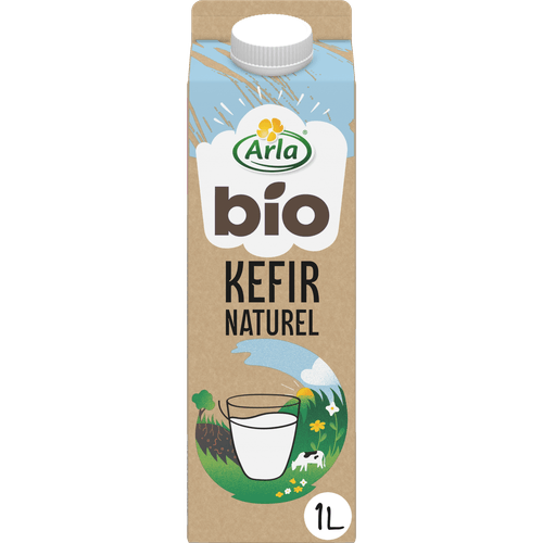 Foto van Arla Biologisch kefir naturel op witte achtergrond