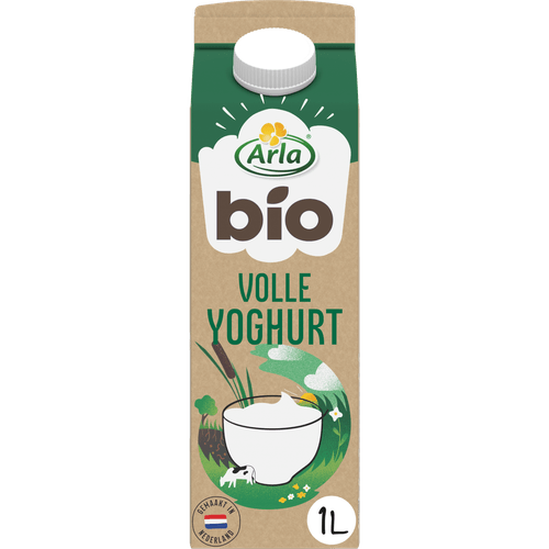 Foto van Arla Biologisch volle yoghurt op witte achtergrond