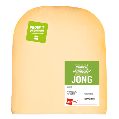 Foto van DekaVers Jonge kaas 48+ st op witte achtergrond