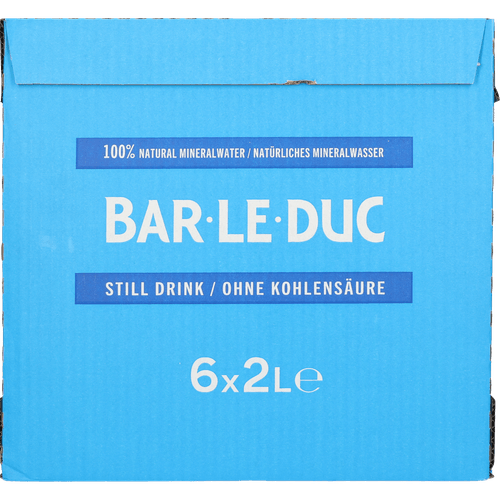 Foto van Bar le Duc Mineraalwater koolzuurvrij op witte achtergrond