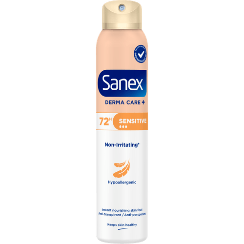 Foto van Sanex Deospray dermo sensitive op witte achtergrond