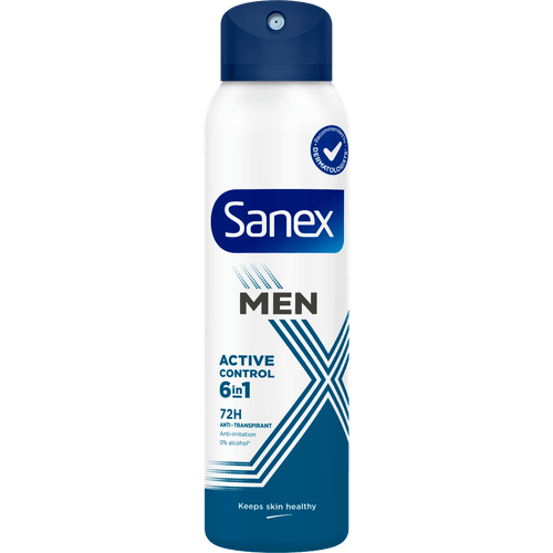 Foto van Sanex Deospray men active control op witte achtergrond