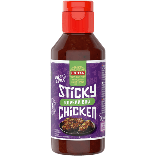 Foto van Go-Tan Sticky chicken korean bbq op witte achtergrond