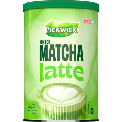 Foto van Pickwick Instants matcha op witte achtergrond