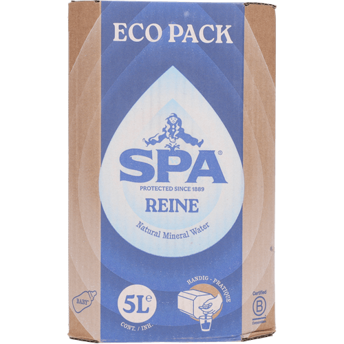 Foto van Spa Reine mineraalwater koolzuurvrij op witte achtergrond