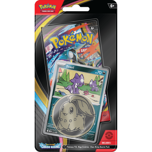 Foto van Pokemonkaarten chaos rising checklane op witte achtergrond