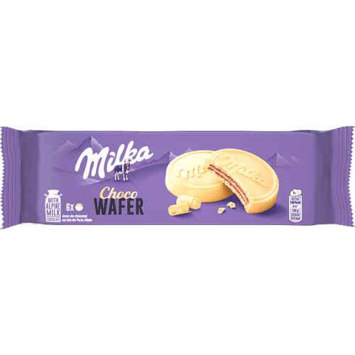 Foto van Milka Chocowafel wit op witte achtergrond