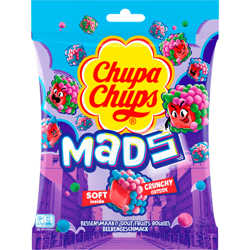 Foto van Chupa Chups Mads berries op witte achtergrond