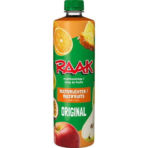 Foto van Raak Limonadesiroop multivruchten op witte achtergrond
