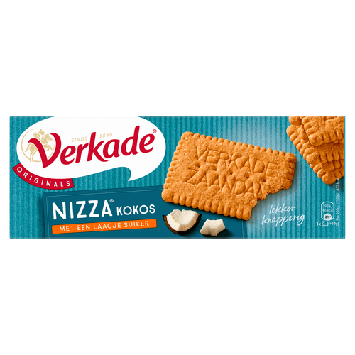 Foto van Verkade Biscuits nizza kokos op witte achtergrond