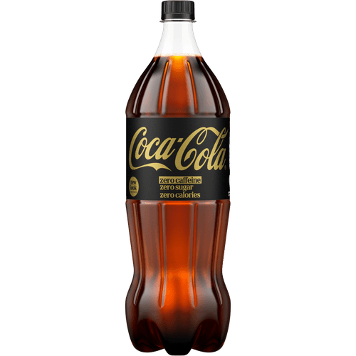 Foto van Coca-Cola Zero caffeinevrij op witte achtergrond