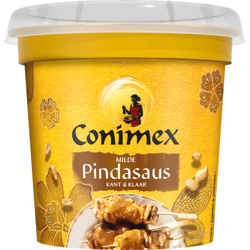 Foto van Conimex Pindasaus kant en klaar mild op witte achtergrond