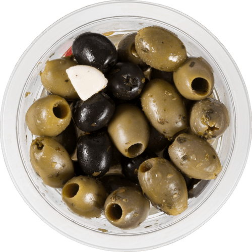 Foto van DekaVers Olijven italiamix op witte achtergrond