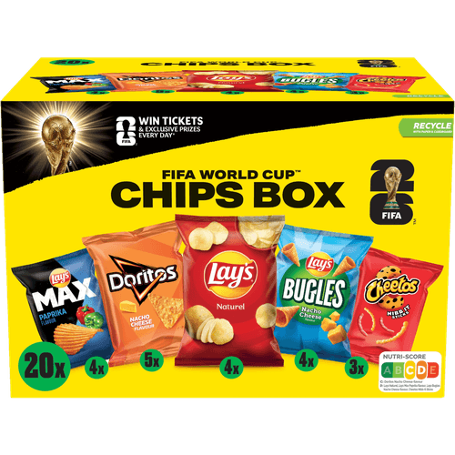 Foto van Lay's Chips world cup box multipack op witte achtergrond