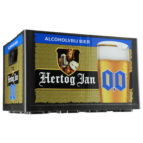 Foto van Hertog Jan Pilsener alcoholvrij 24 x 30cl op witte achtergrond