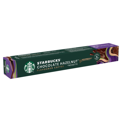 Foto van Starbucks Koffiecups chocolate hazelnut op witte achtergrond