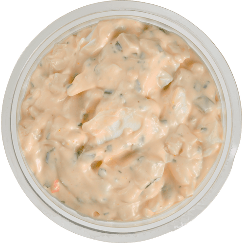 Foto van DekaMarkt Salade ei bieslook op witte achtergrond