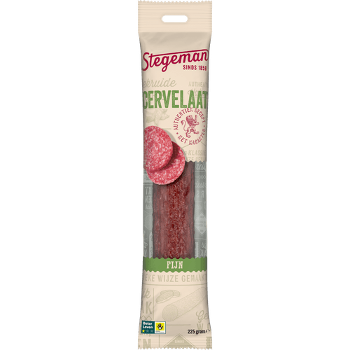 Foto van Stegeman Cervelaat fijn op witte achtergrond