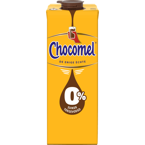 Foto van Chocomel Chocolademelk 0% op witte achtergrond