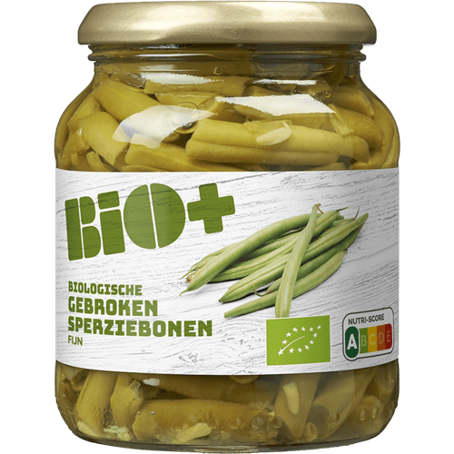 Foto van Bio+ Gebroken sperziebonen fijn op witte achtergrond