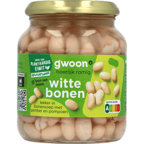 Foto van G'woon Witte bonen op witte achtergrond