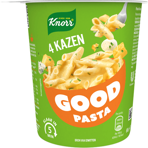 Foto van Knorr Good pasta 4 kazen op witte achtergrond