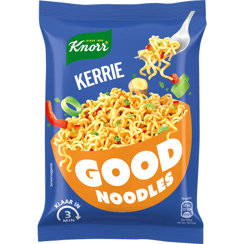 Foto van Knorr Good noodles block kerrie op witte achtergrond
