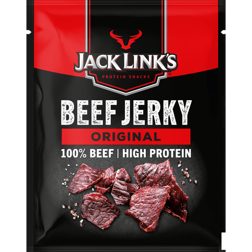 Foto van Jack Link's Beef jerky original op witte achtergrond