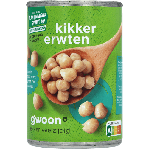 Foto van G'woon Kikkererwten op witte achtergrond
