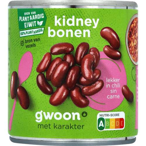 Foto van G'woon Rode kidney bonen op witte achtergrond