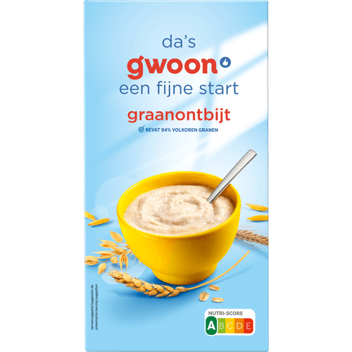 Foto van G'woon 7 granenontbijt op witte achtergrond