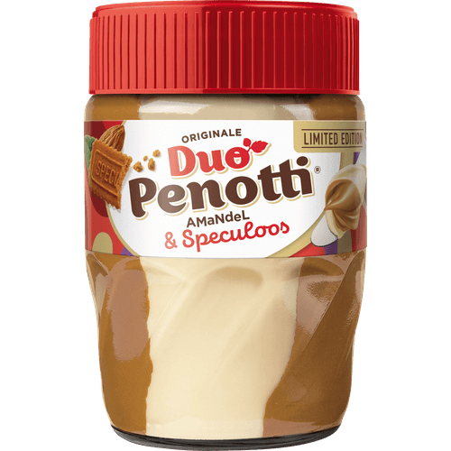 Foto van Penotti Duopasta amandel & speculoos op witte achtergrond