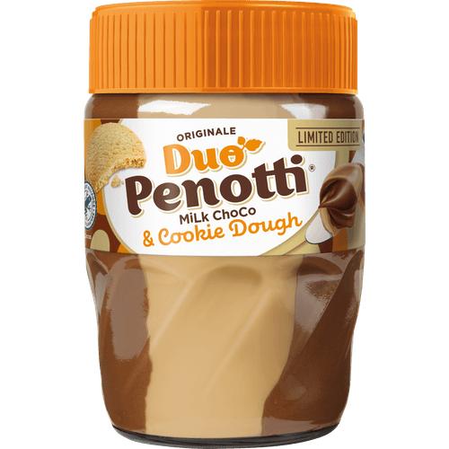 Foto van Penotti Duopasta milk choco & cookie dough op witte achtergrond