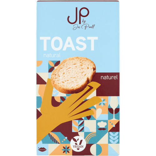 Foto van Jos Poell Krokant toast op witte achtergrond
