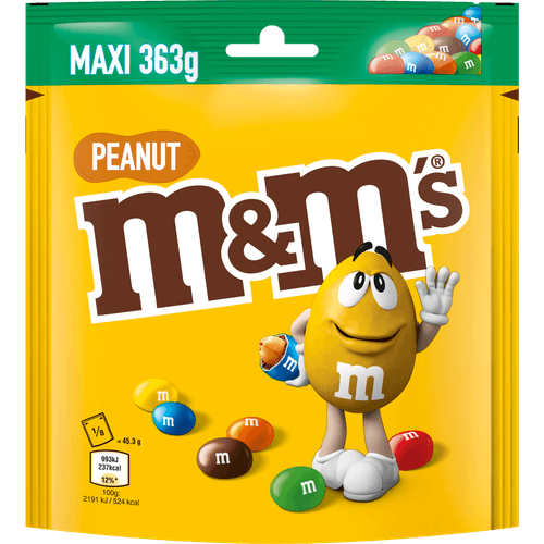 Foto van M&M's Pinda op witte achtergrond