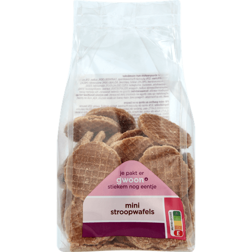 Foto van G'woon Stroopwafel mini op witte achtergrond