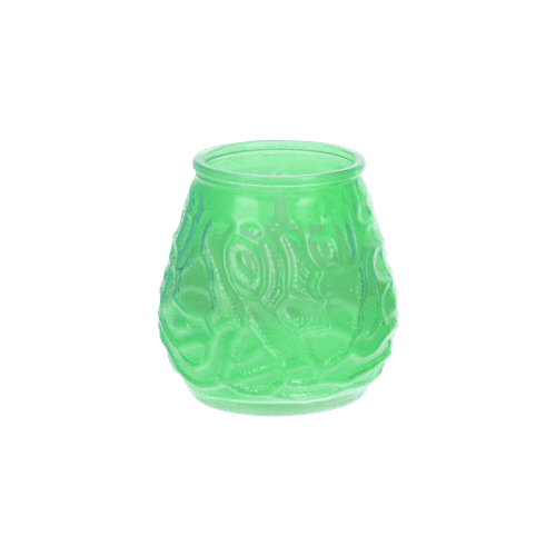 Foto van Citronella kaars in glas exclusief pot op witte achtergrond